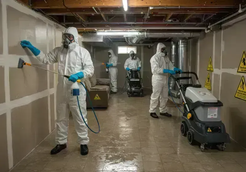 Basement Moisture Removal and Structural Drying process in Iron County, WI